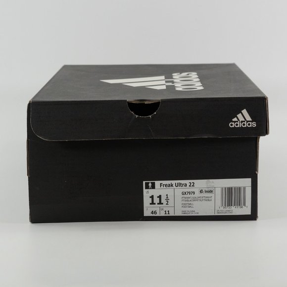 Adidas Mens Freak Ultra 22 'White Gold Metallic' Football Cleat GX7979 size 11.5 - Picture 10 of 10